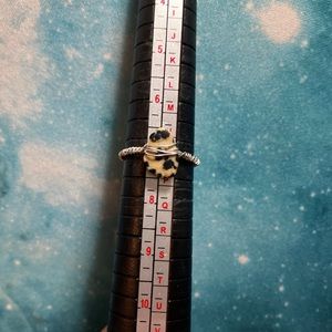 Snowflake obsidian ring